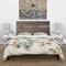 Designart 'Beige Bird Wings III' Cottage Bedding Set - Duvet Cover & Shams